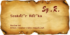 Szekér Réka névjegykártya